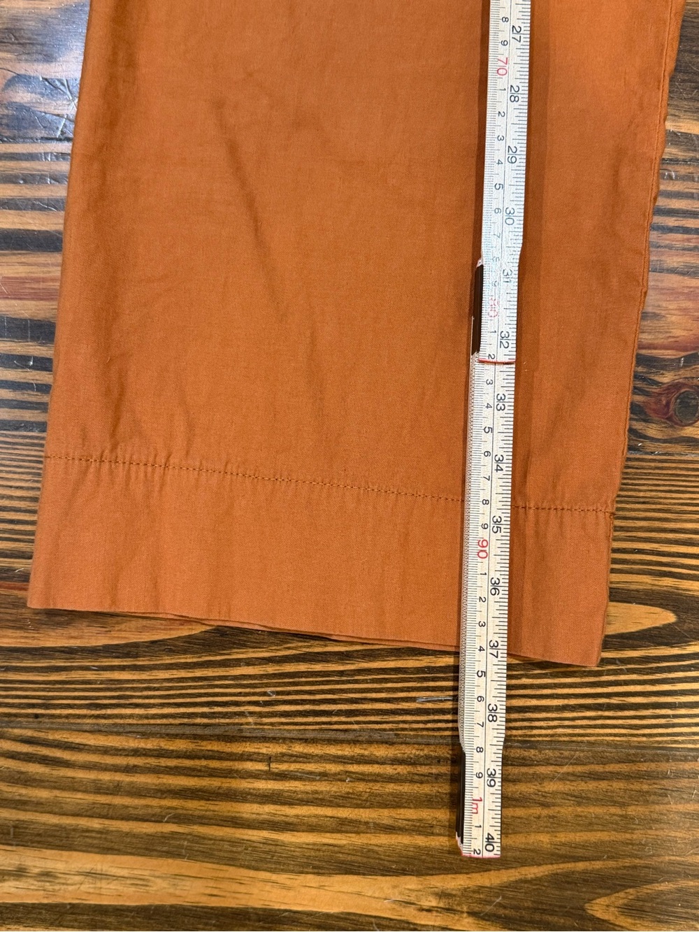 Anthropologie Maeve The Colette Pants Women’s 29 Burnt Orange Wide Leg Crop - Picture 6 of 11